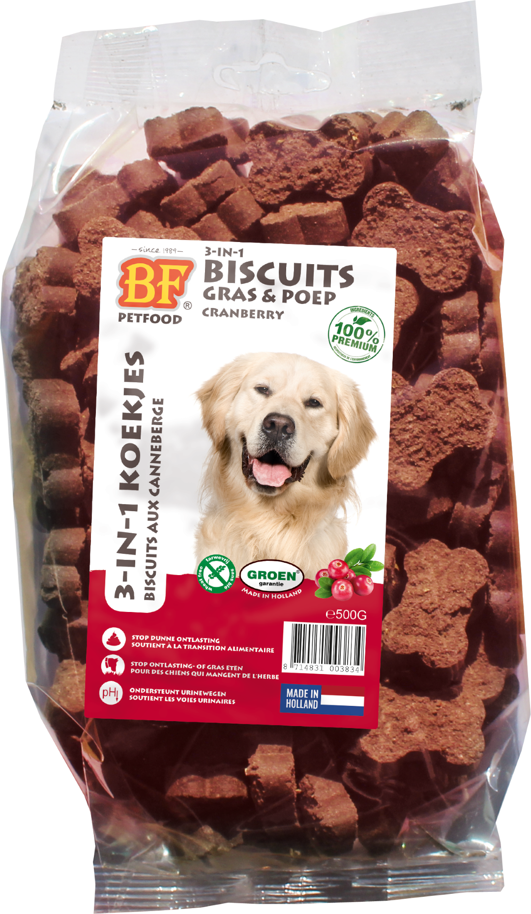 3in1 koekjes Poep&Gras Cranberry
